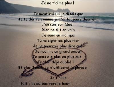 je t'aime plus!